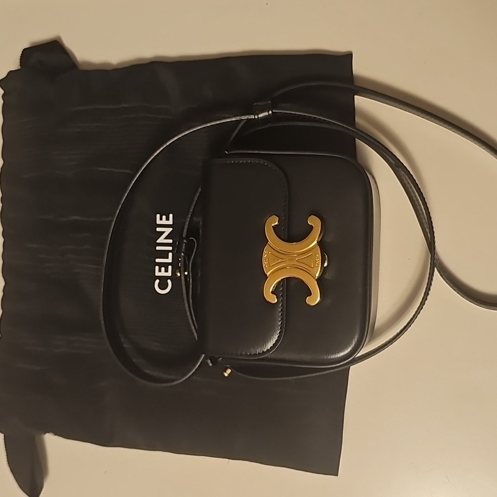 Celine Mini Claude in shiny calfskin